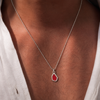 Ruby Drift Necklace -Pure Sterling Silver 925s