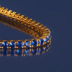 BLUE SAPPHIRE TENNIS NECKLACE