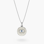 Radiant Eye Necklace -Pure Sterling Silver 925s - 60cm