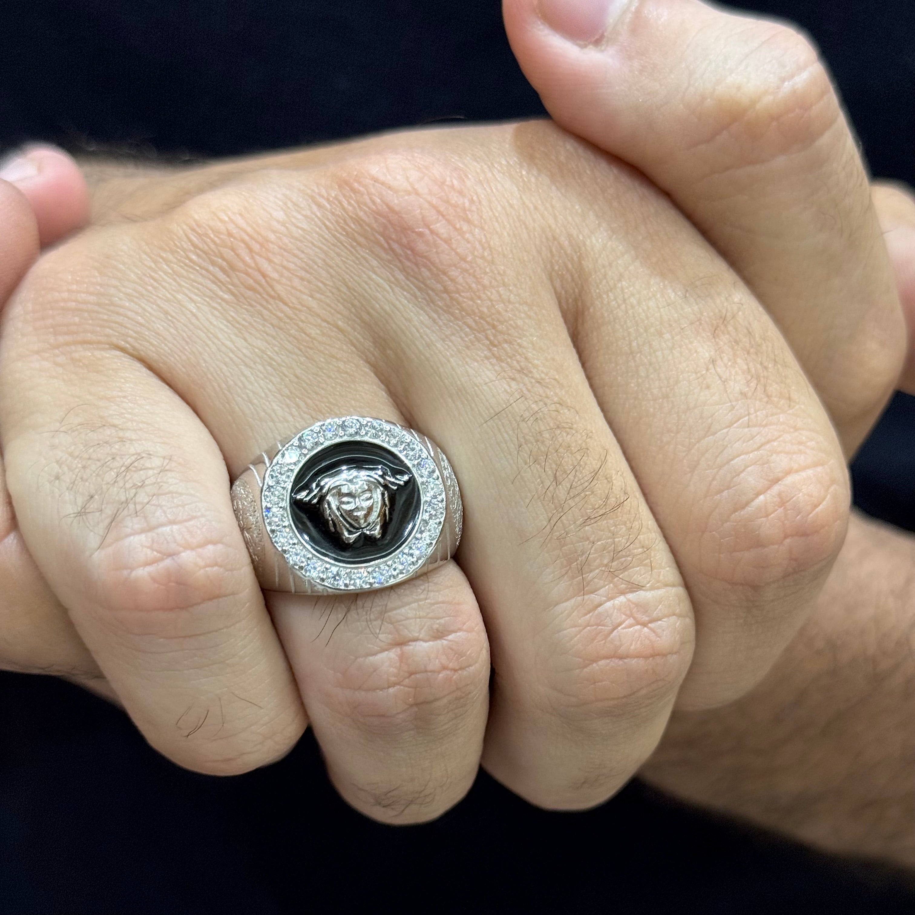 Iced Medusa Ring - S925 Sterling Silver