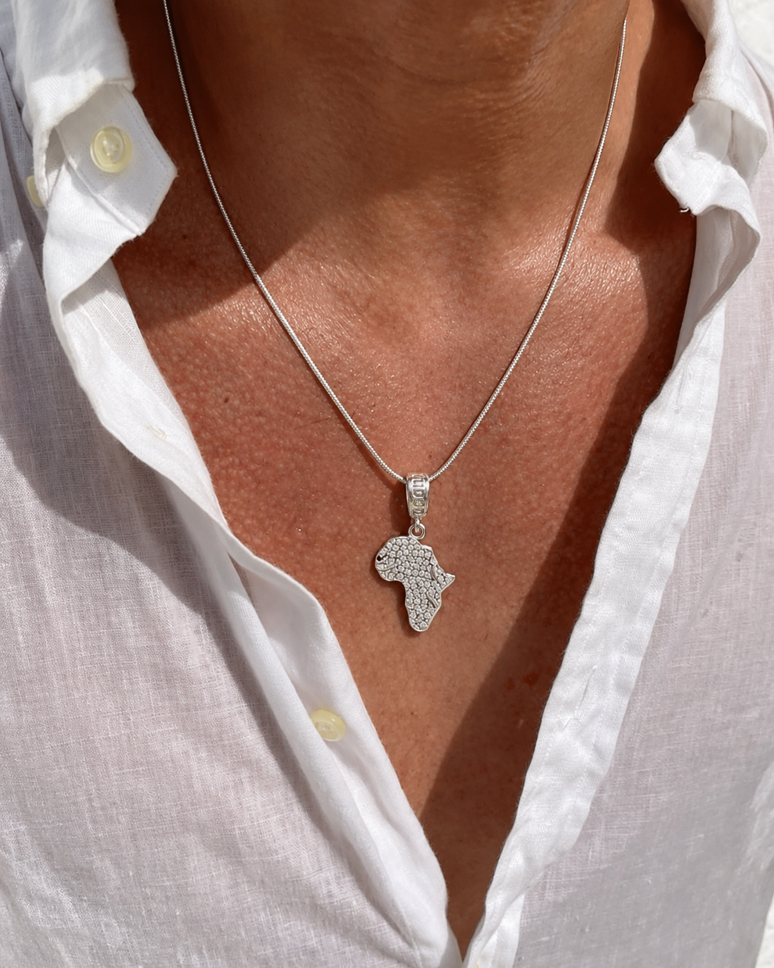 Africa Legacy Necklace -Pure Sterling Silver 925s-(60cm)