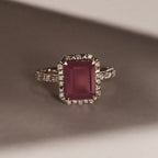 Ruby Peer Cut Ring in Gold