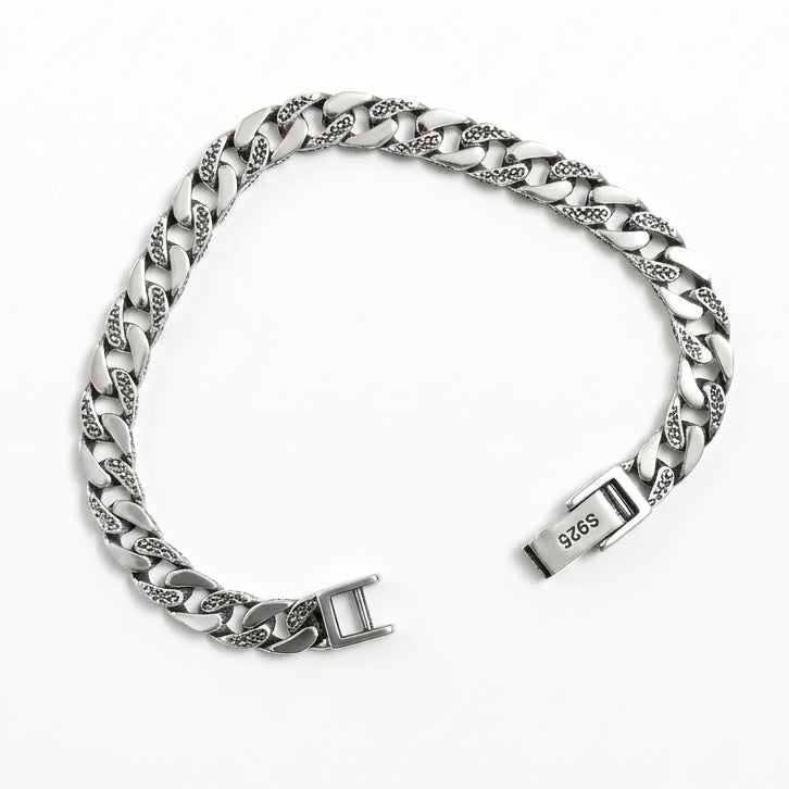 Scratching Linked Bracelet - S925 Sterling Silver