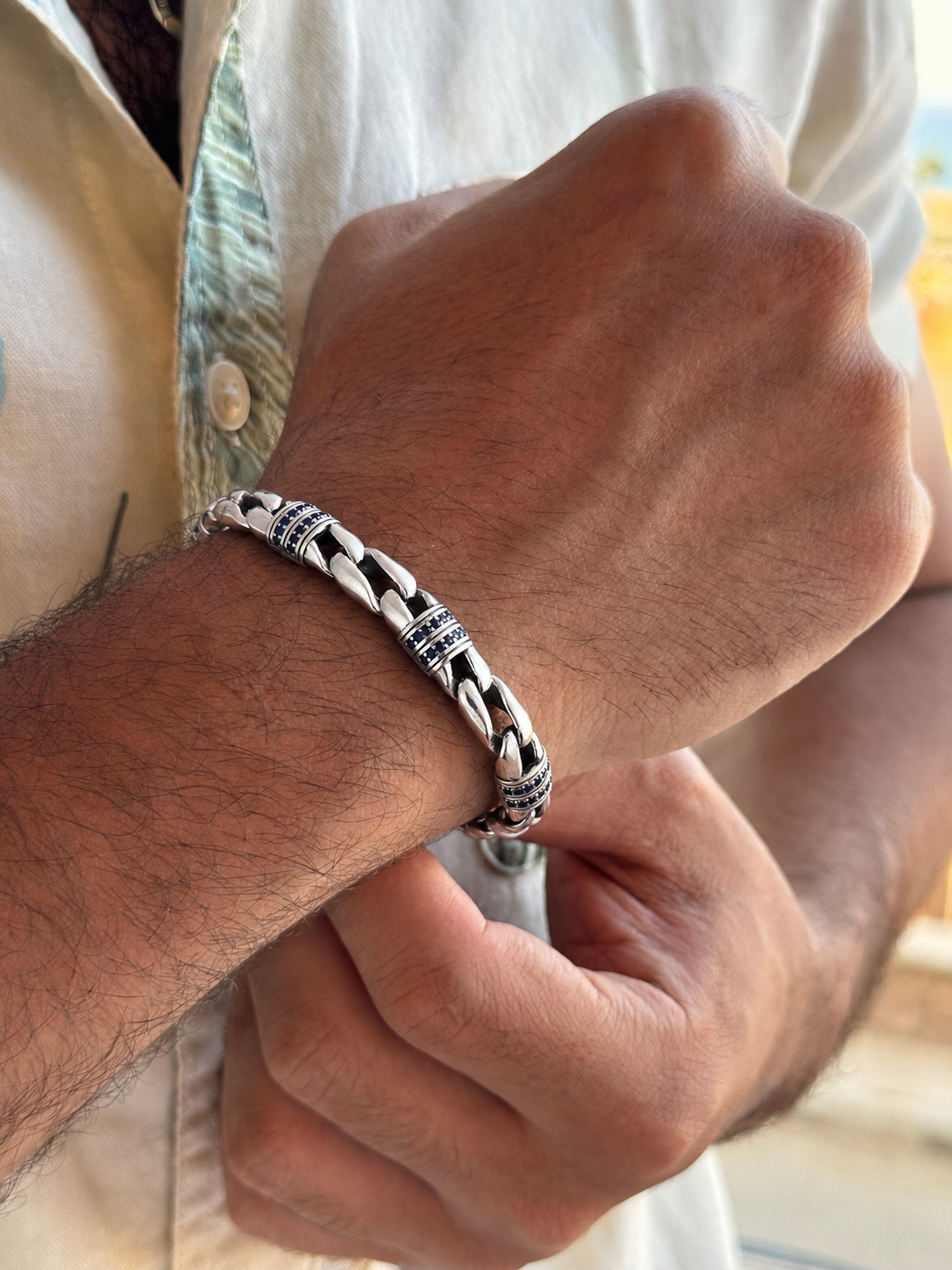 DEADWEIGHT Bracelet in Sterling Silver 925s-(20cm-9mm)