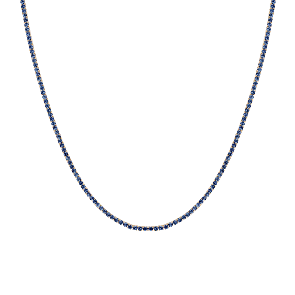 BLUE SAPPHIRE TENNIS NECKLACE