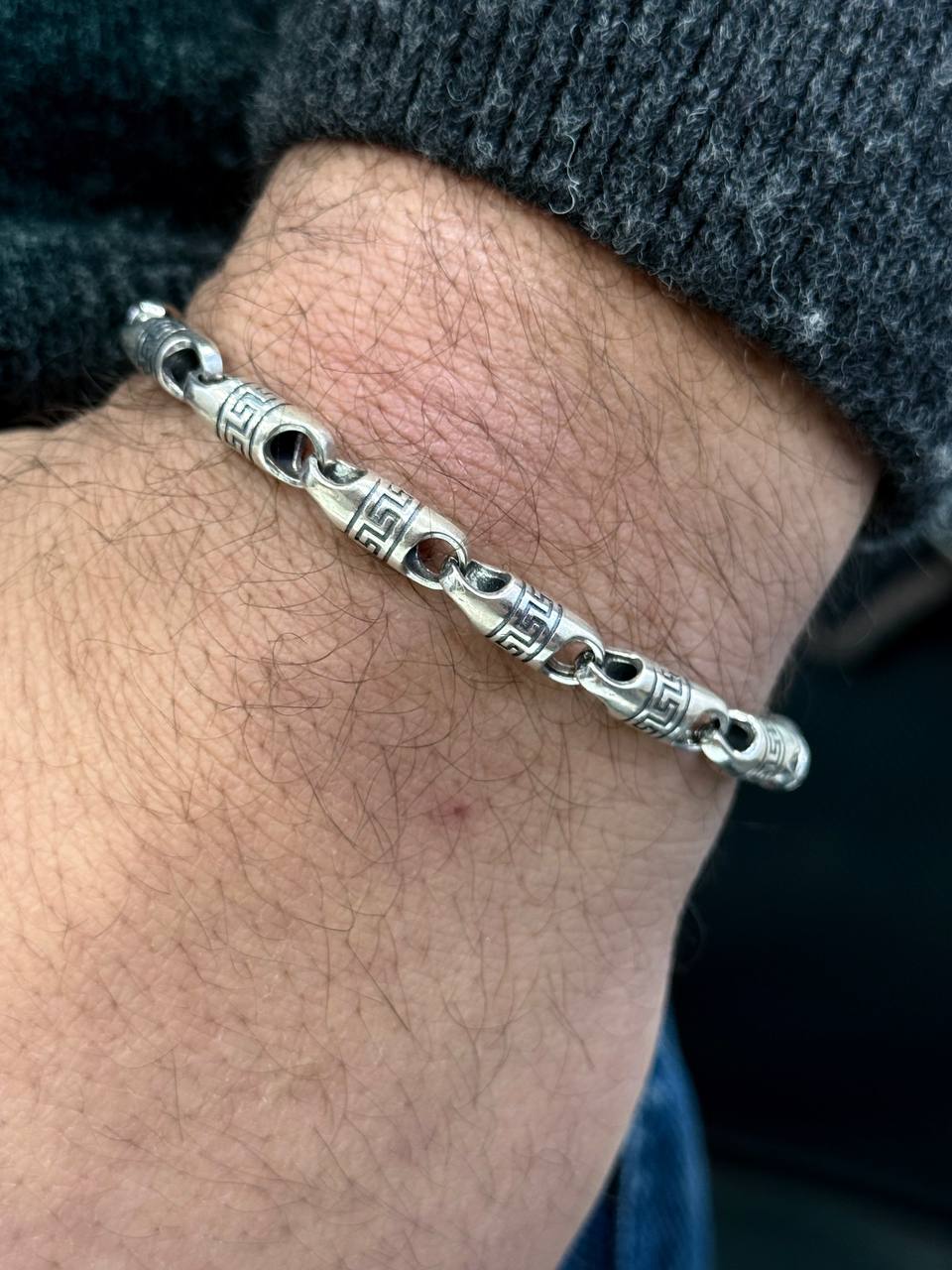 versace Oval Bracelet - S925 Sterling Silver