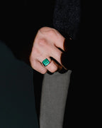 Green Malachite Ring - S925 Sterling Silver
