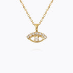 Petite Greek Eye Necklace Gold