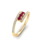 Twist Ruby Ring Gold