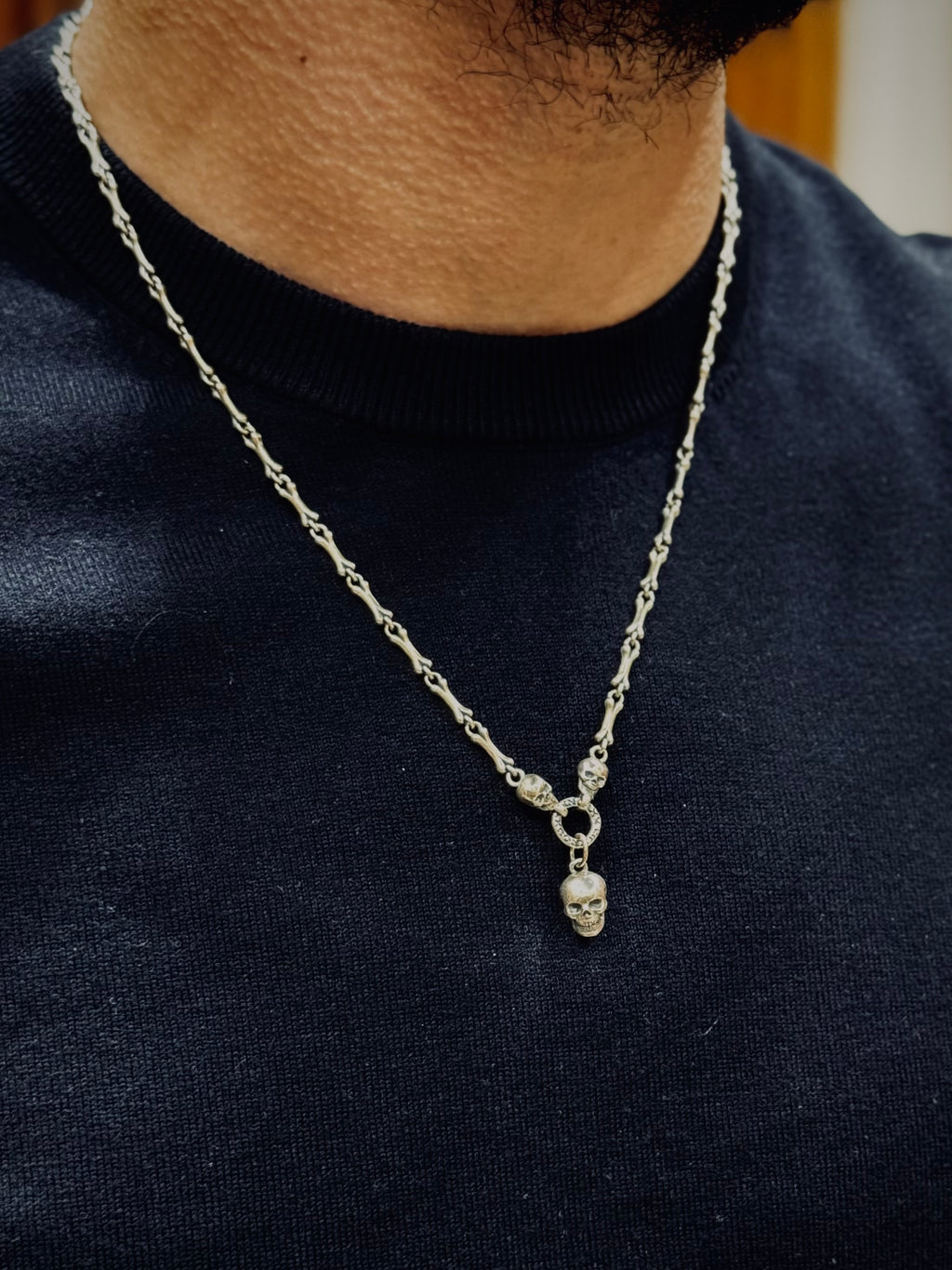 Bone Skull Chain - S925 Sterling Silver