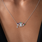 Rainbow Eye Necklace
