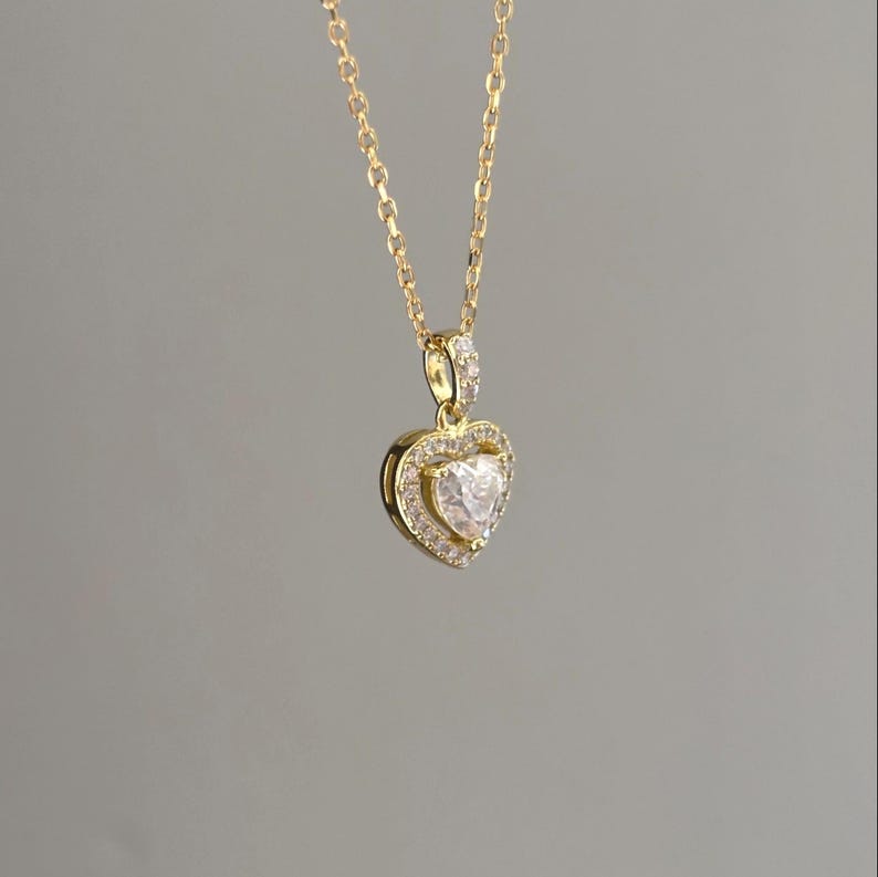 Moissanite Heart Necklace