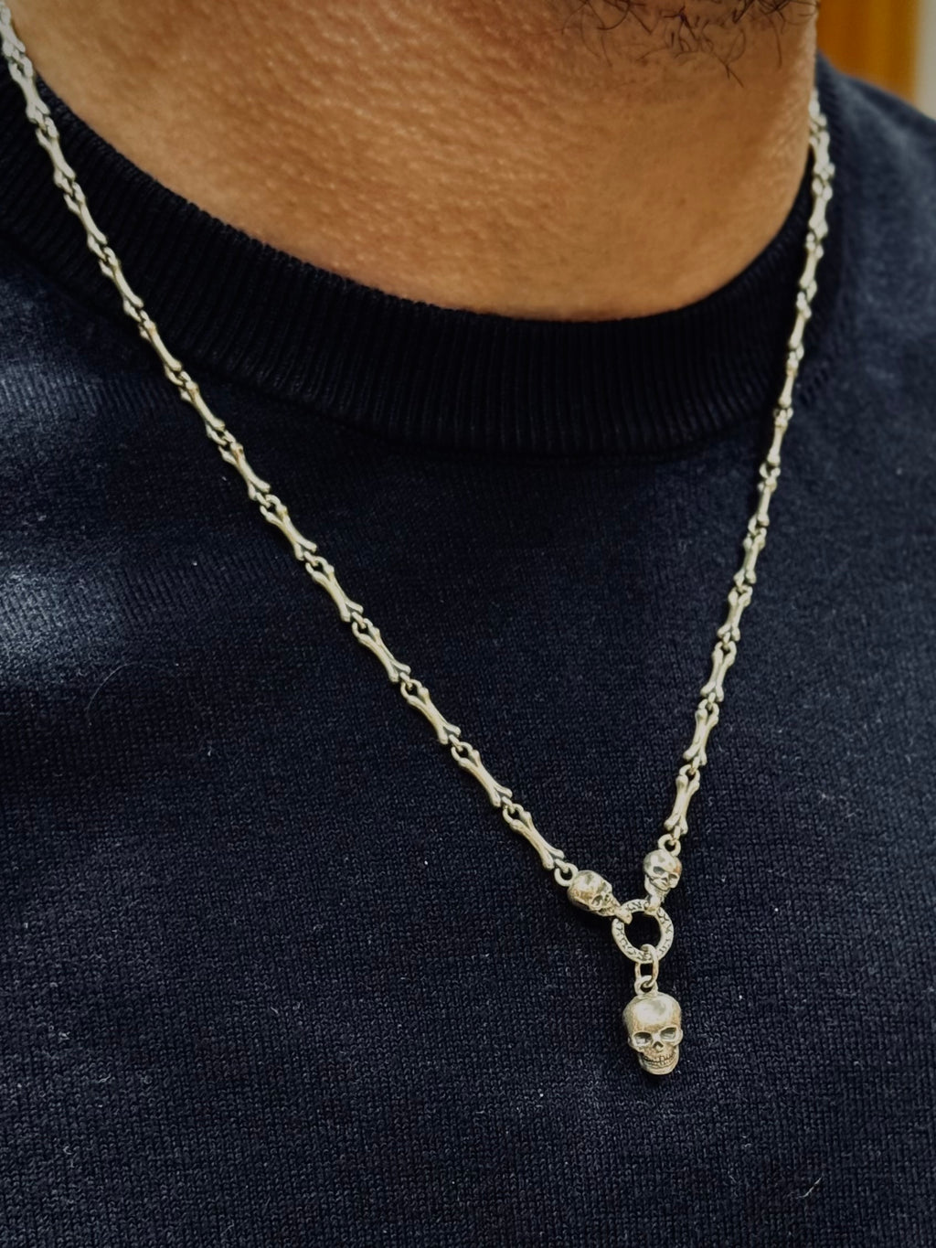 Bone Skull Chain - S925 Sterling Silver