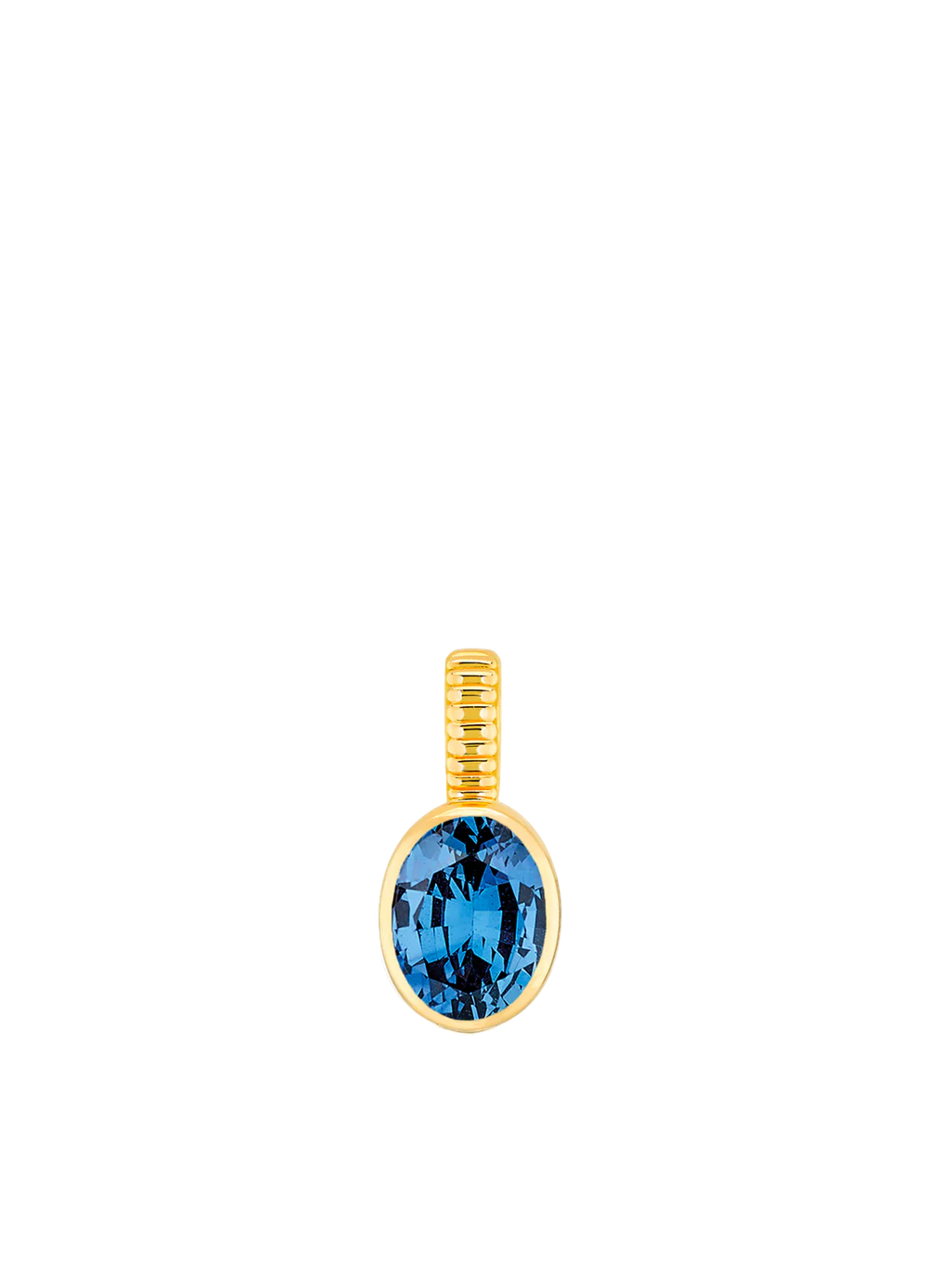 Blue Sapphire Oval Necklace