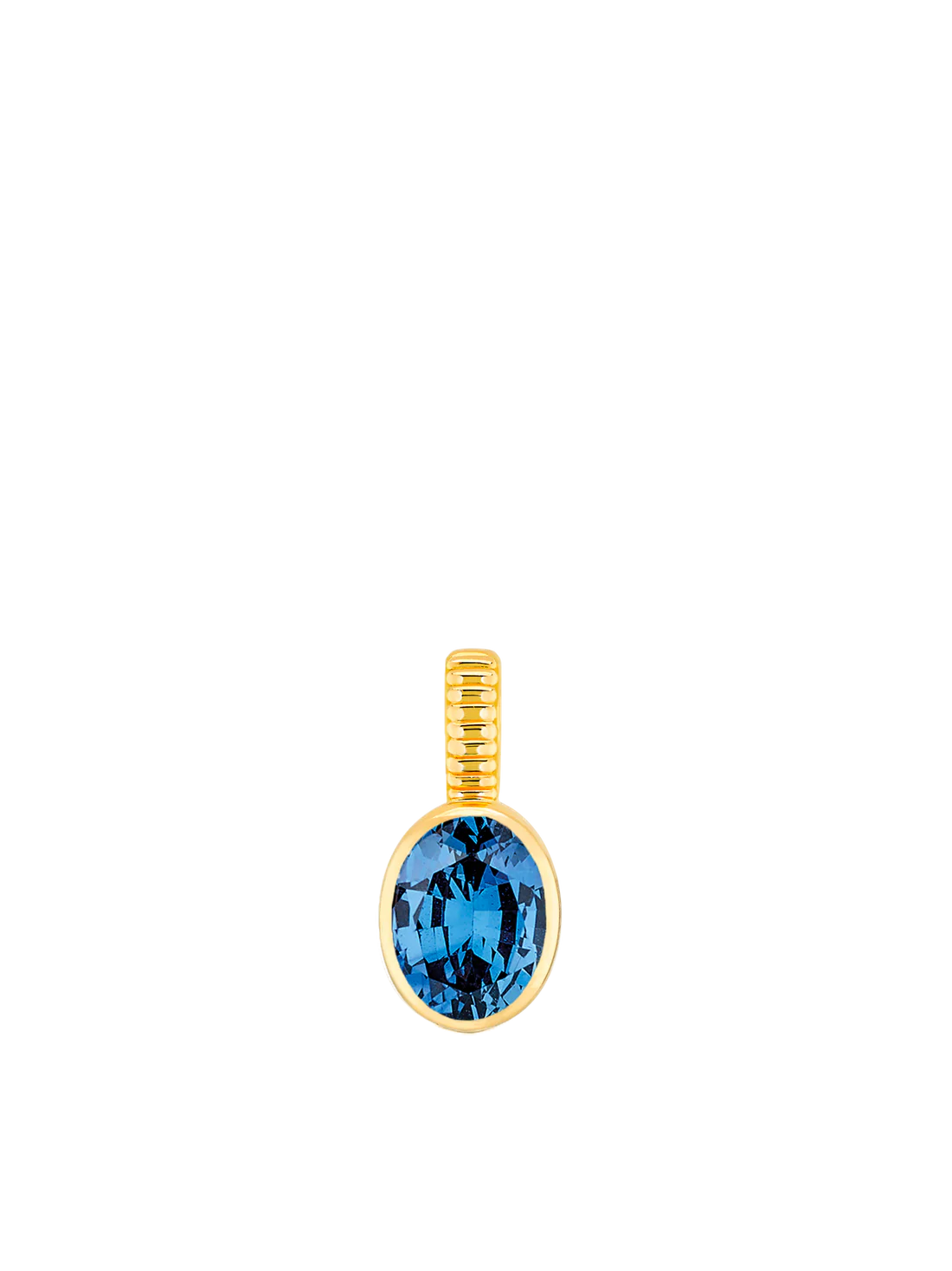 Blue Sapphire Oval Necklace