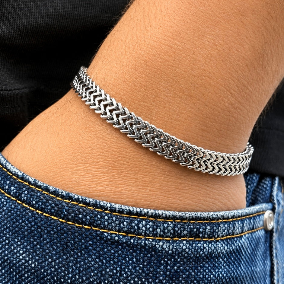 Titan Weave Bracelet -S925 Sterling Silver 20cm
