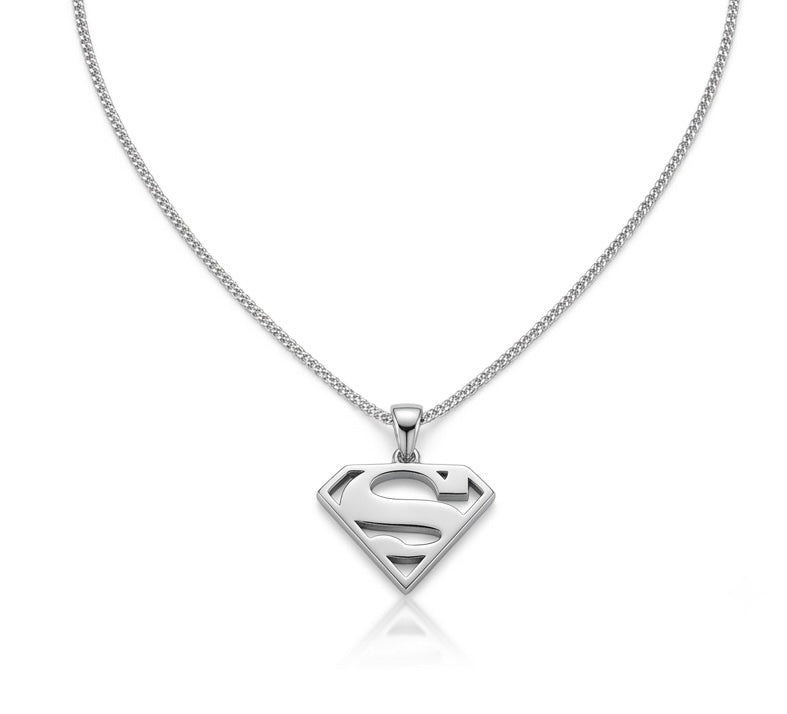 SuperMan Necklace -Pure Sterling Silver 925s