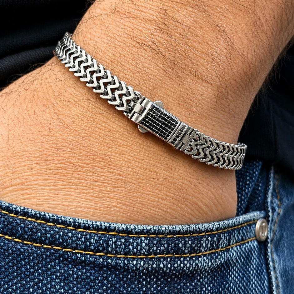 Titan Weave Bracelet -S925 Sterling Silver 20cm