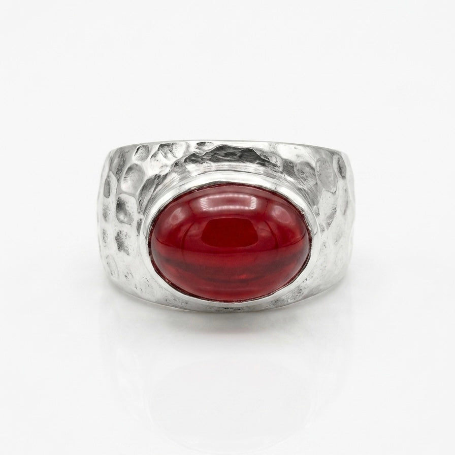 Crimson Forge  Ring - S925 Sterling Silver