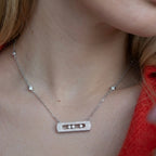 Triple stone Slide Necklace