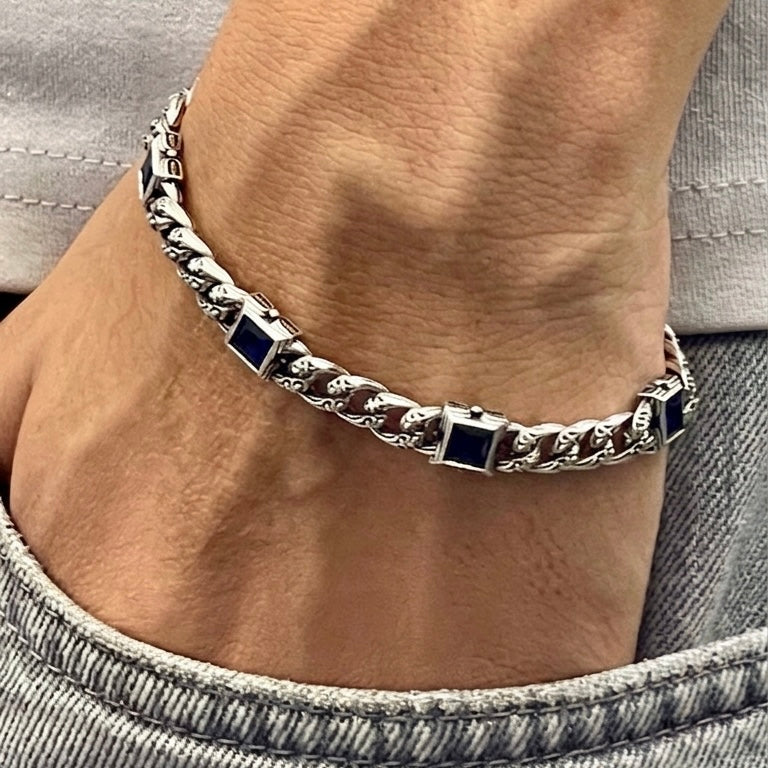 Neptune Square Bracelet - S925 Sterling Silver