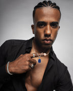 Moon over Lapis Necklace