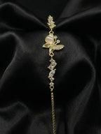 Golden Butterfly & Pearl Bracelet