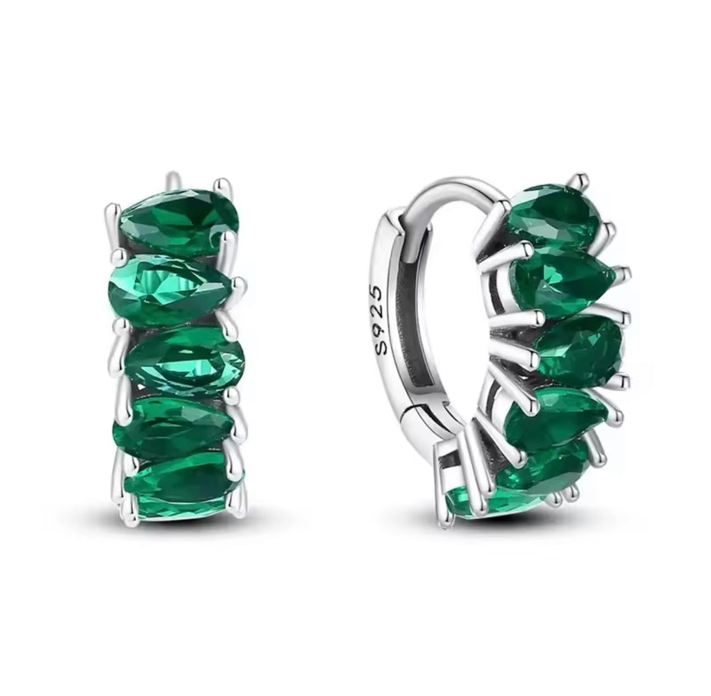 Green Emerald Drops Earrings