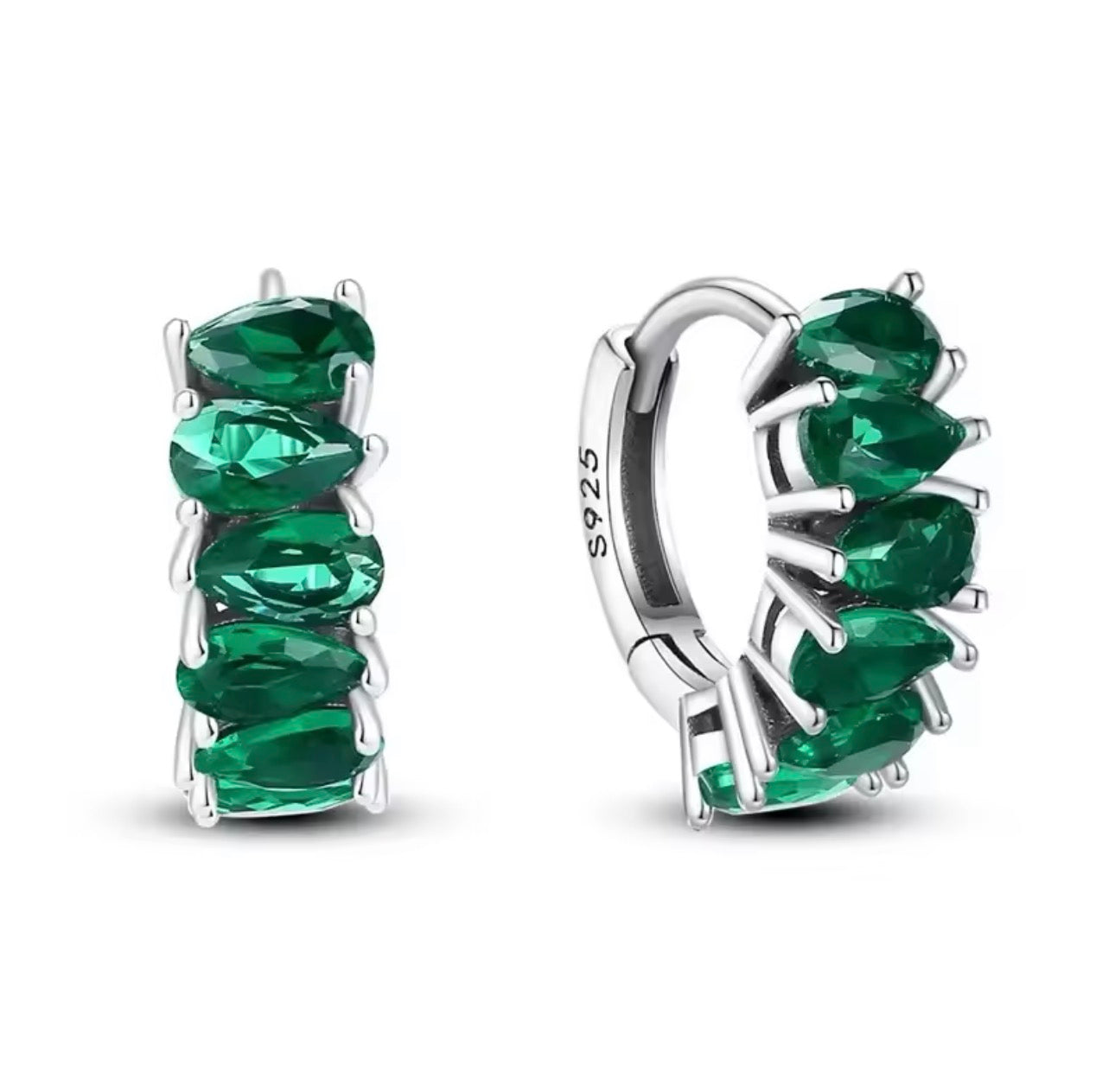 Green Emerald Drops Earrings