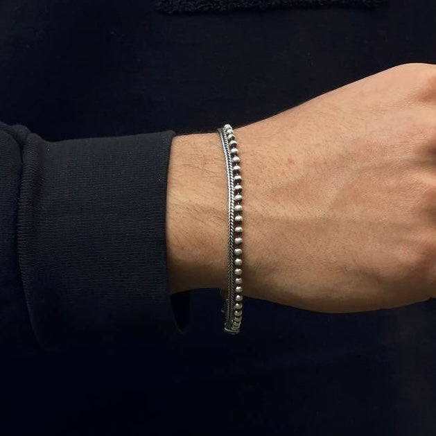 Mixed Balls & Fecoster Bracelet - S925 Sterling Silver