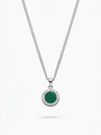 Green Malachite Bulgari Necklace - S925 Sterling Silver