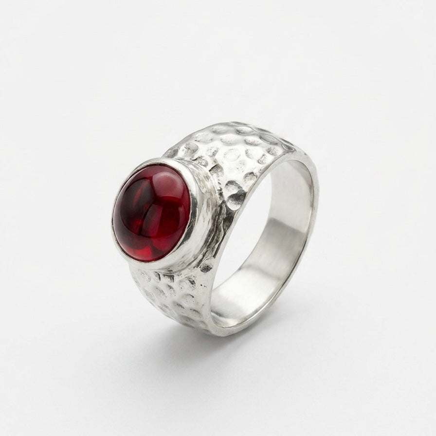 Crimson Forge  Ring - S925 Sterling Silver
