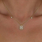 Baguette Lumina Droplet Necklace - GOLD