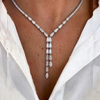 Juliet Lariat Tennis Necklace