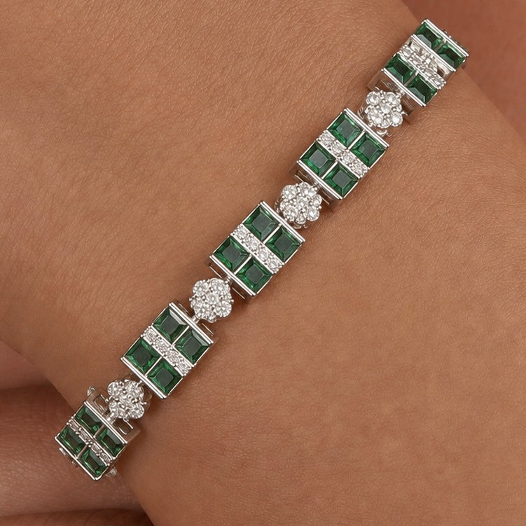 Emerald Mosaic Bracelet