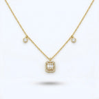 Baguette Lumina Droplet Necklace - GOLD