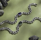 Blue ocean - Sapphire Clasp Silver Bracelet