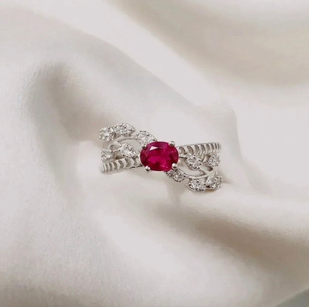 Ruby Petals Ring