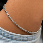 Slim King Bracelet -S925 Sterling Silver 20cm-2mm