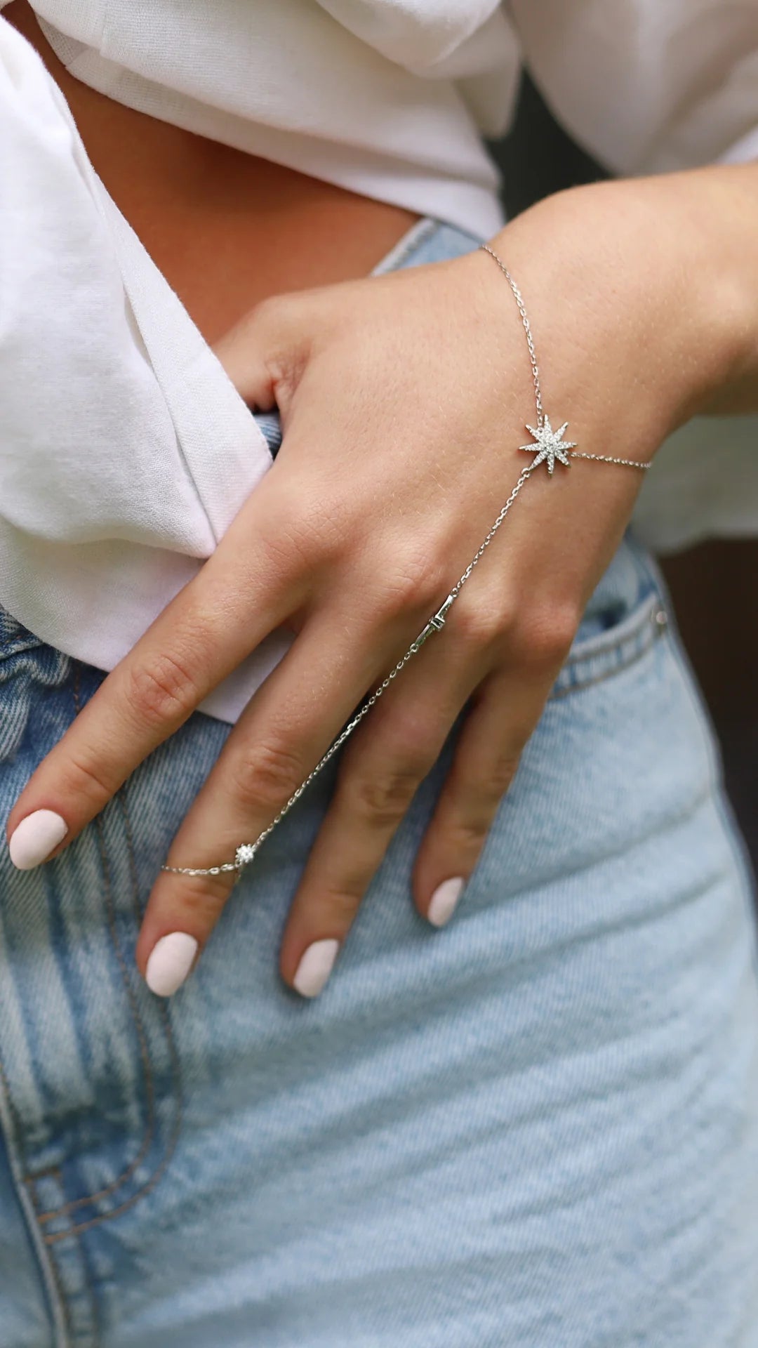 RIGEL HAND BRACELET SILVER