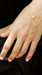 RIGEL HAND BRACELET GOLD PLATED
