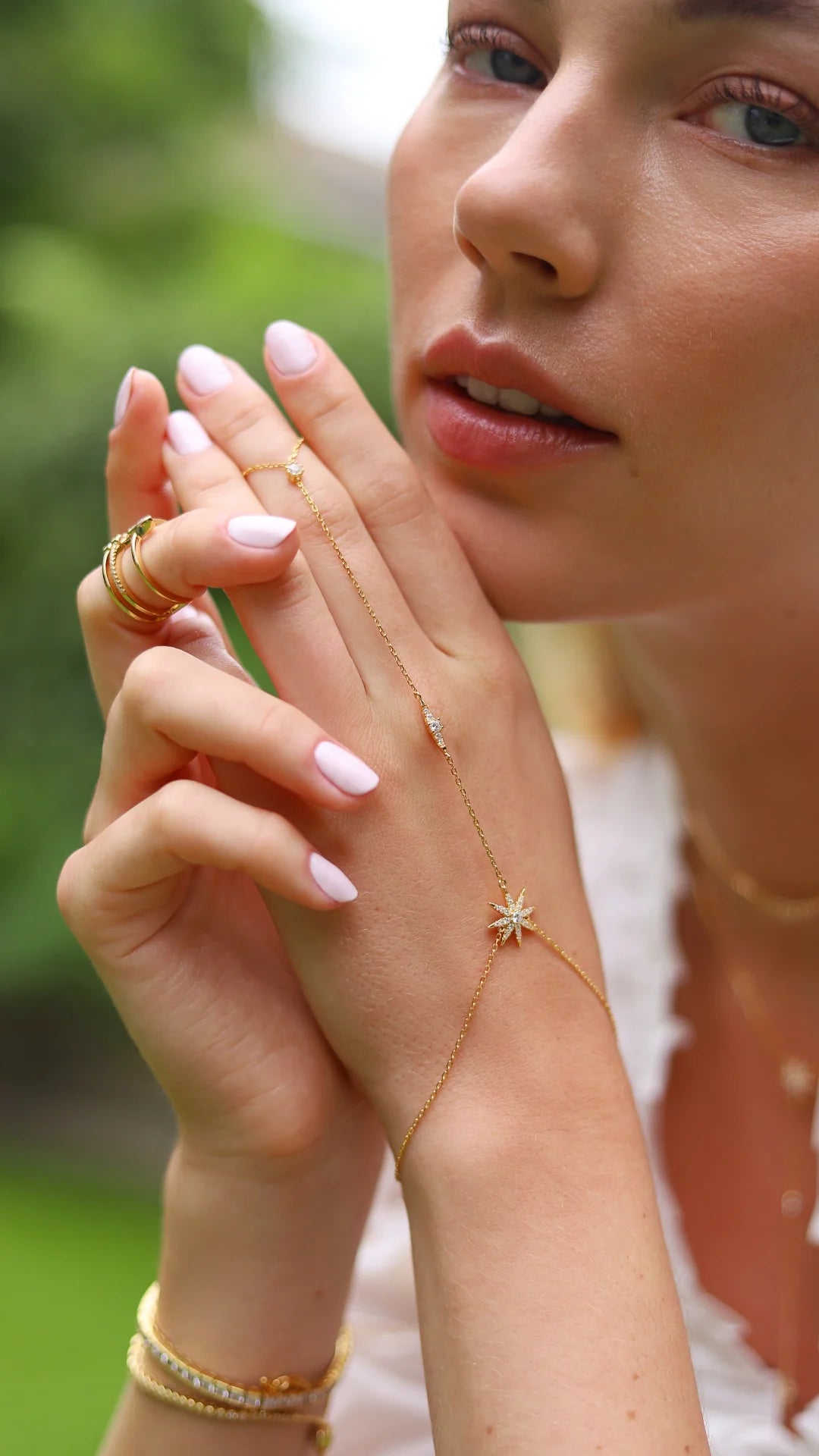 RIGEL HAND BRACELET GOLD PLATED