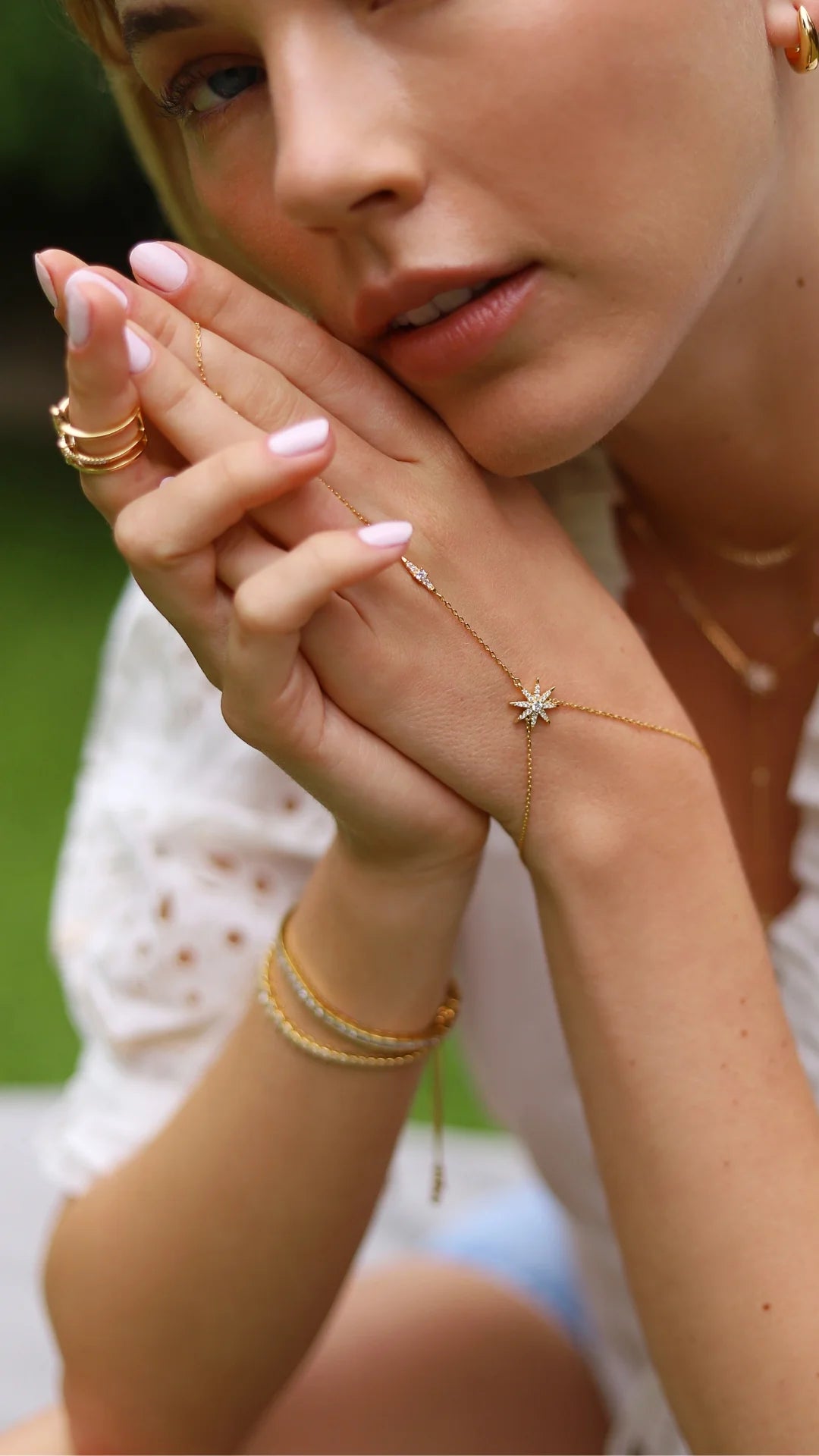 RIGEL HAND BRACELET GOLD PLATED