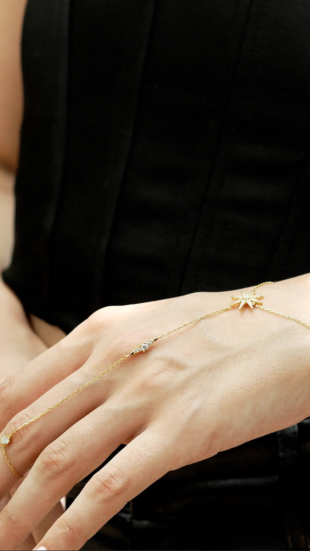 RIGEL HAND BRACELET GOLD PLATED
