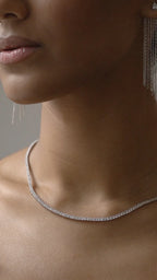 LEXI TENNIS NECKLACE 3mm SILVER