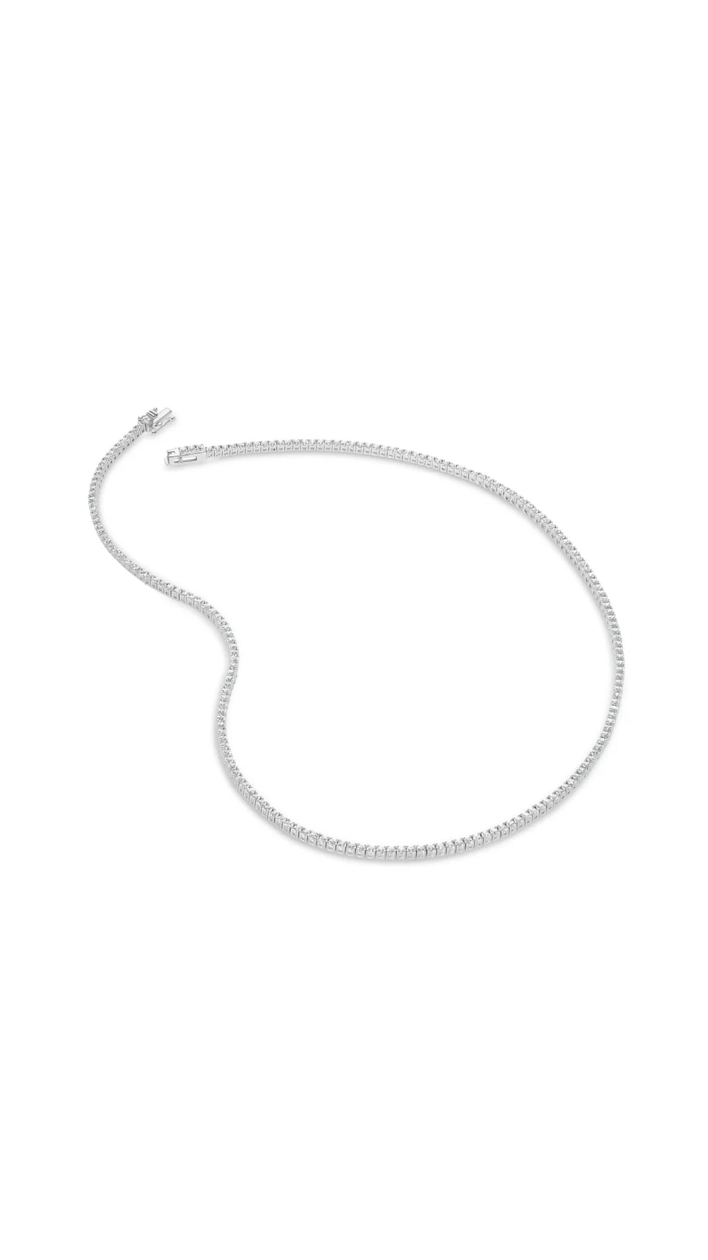 LEXI TENNIS NECKLACE 3mm SILVER