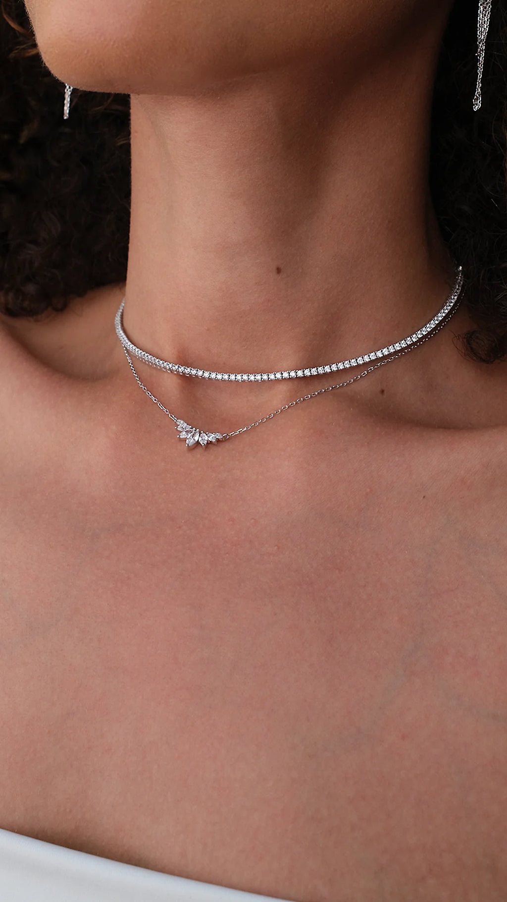 LEXI TENNIS NECKLACE 3mm SILVER