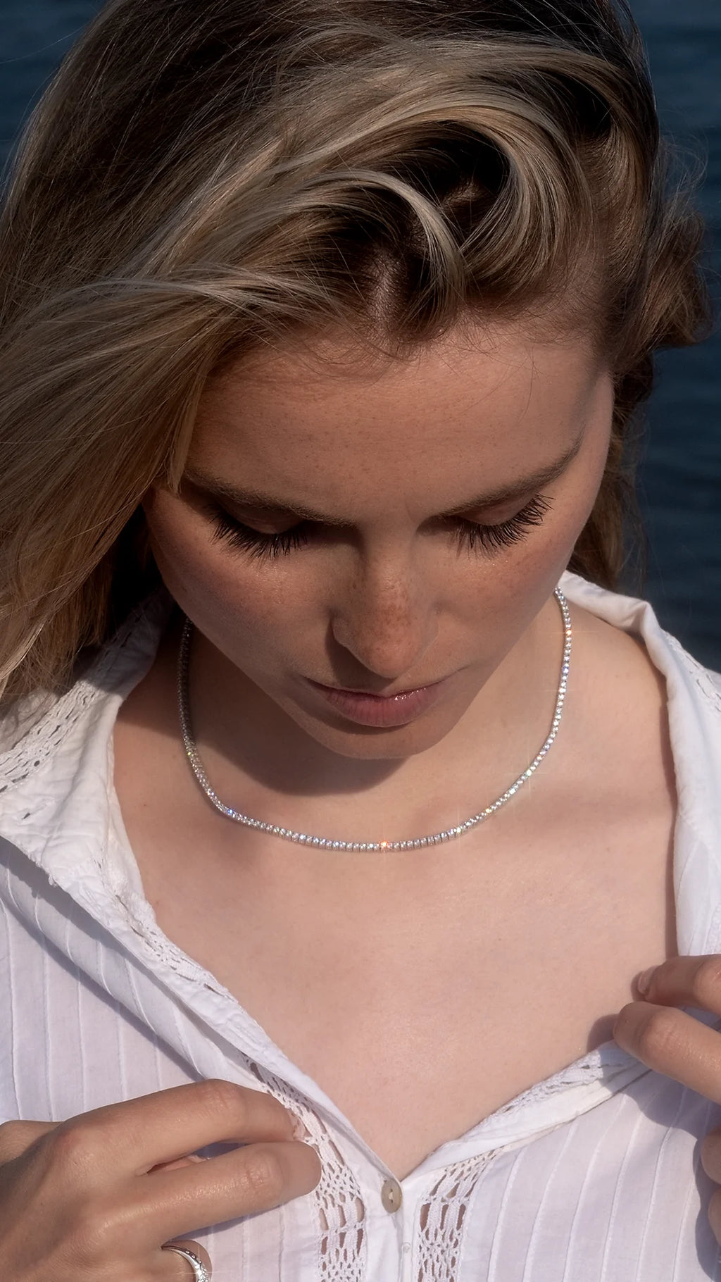 LEXI TENNIS NECKLACE 3mm SILVER