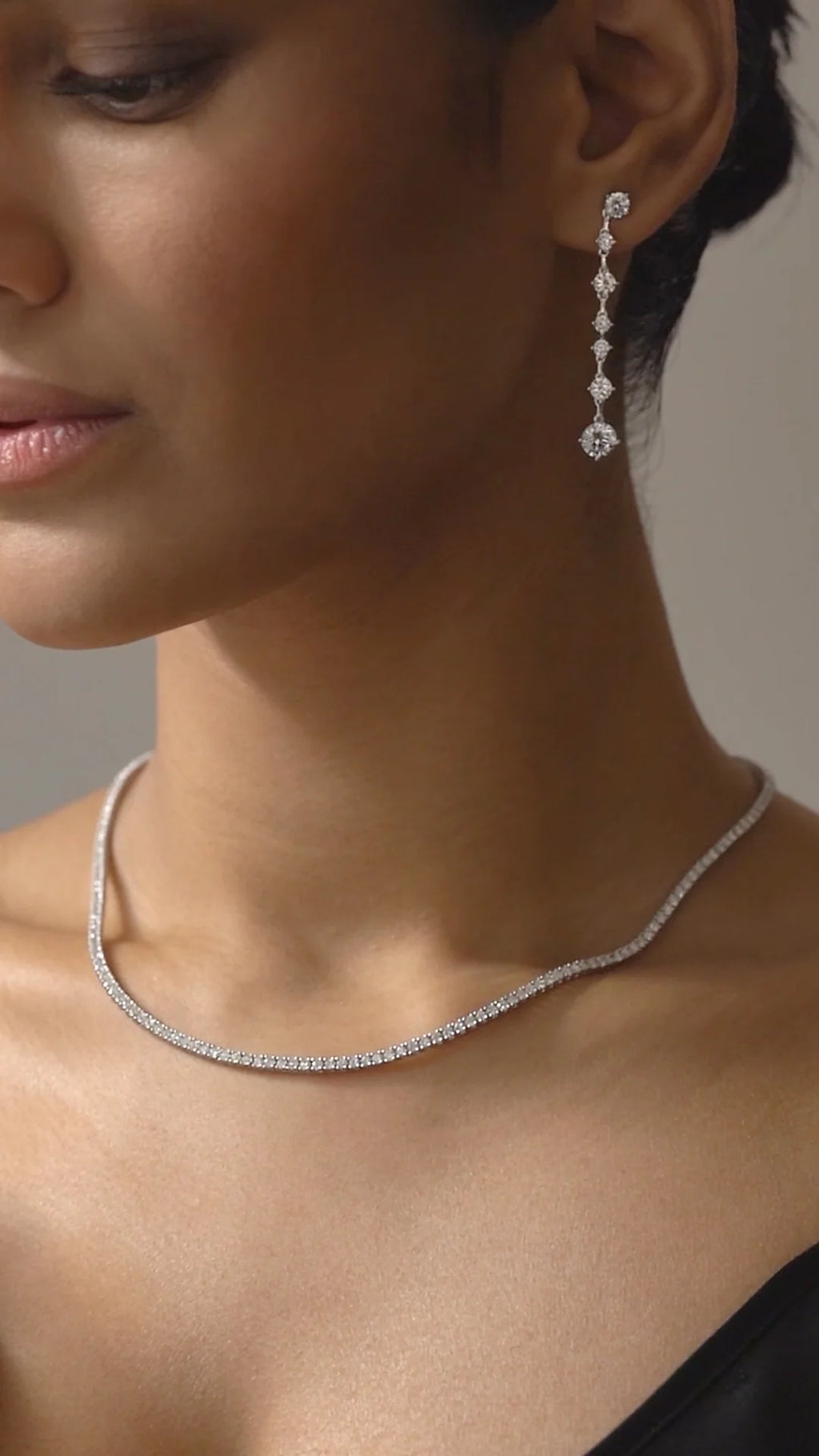 LEXI TENNIS NECKLACE 3mm SILVER