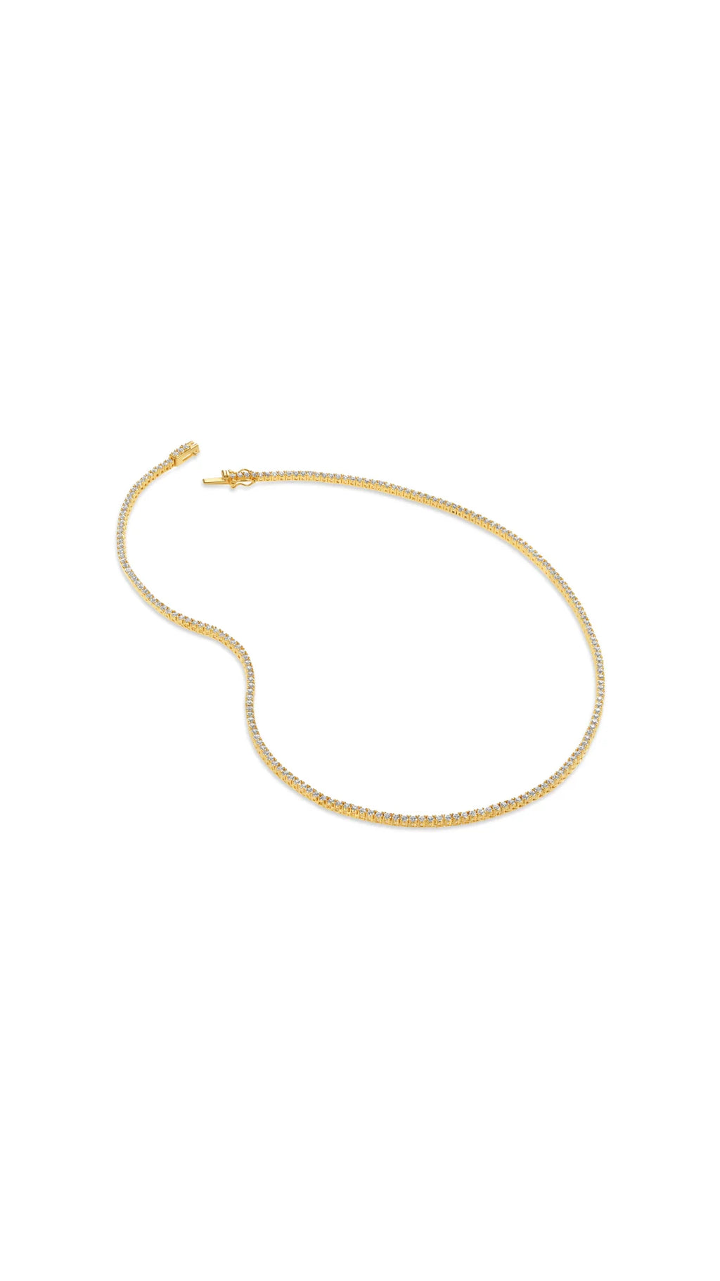 LEXI TENNIS NECKLACE 3mm GOLD PLATED